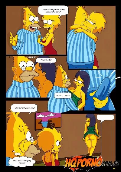 OS Simpsons – Sleepover At Grandpa’s House - Page 2