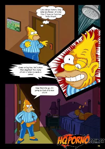 OS Simpsons – Sleepover At Grandpa’s House - Page 5