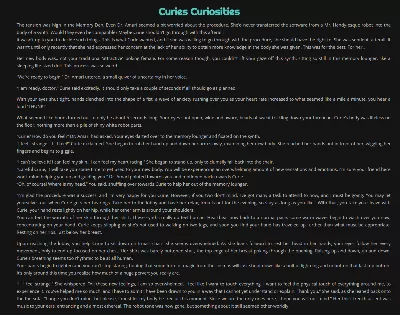 Hizzacked – Curie’s Curiosities