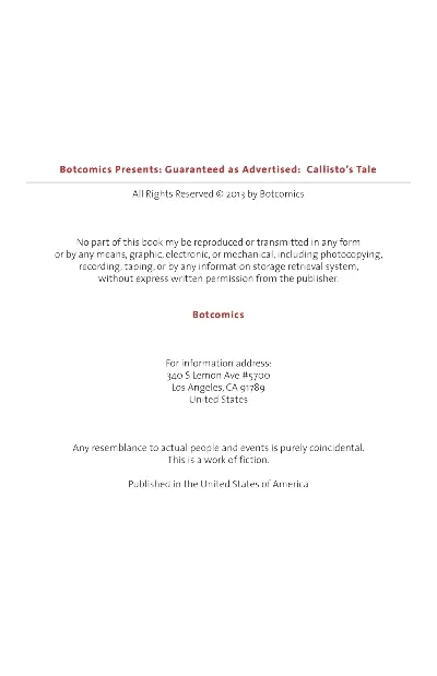 Guaranteed as Advertised- Callisto’s Tale (BotComics) - Page 1